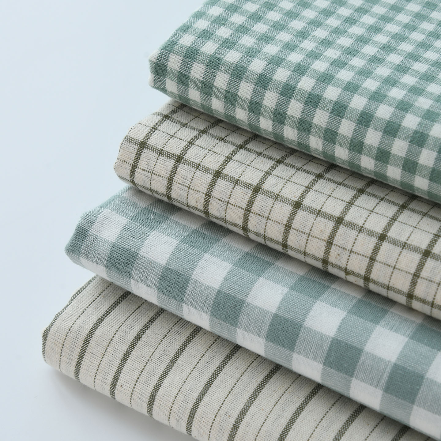 Linen Table Runner - Винтажная зеленая ткань из искусственного льна