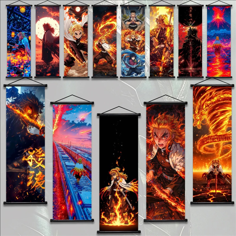 Home Decor Theme - Аниме-постер Demon Slayer: Кёджуро Ренгоку, HD-печать,