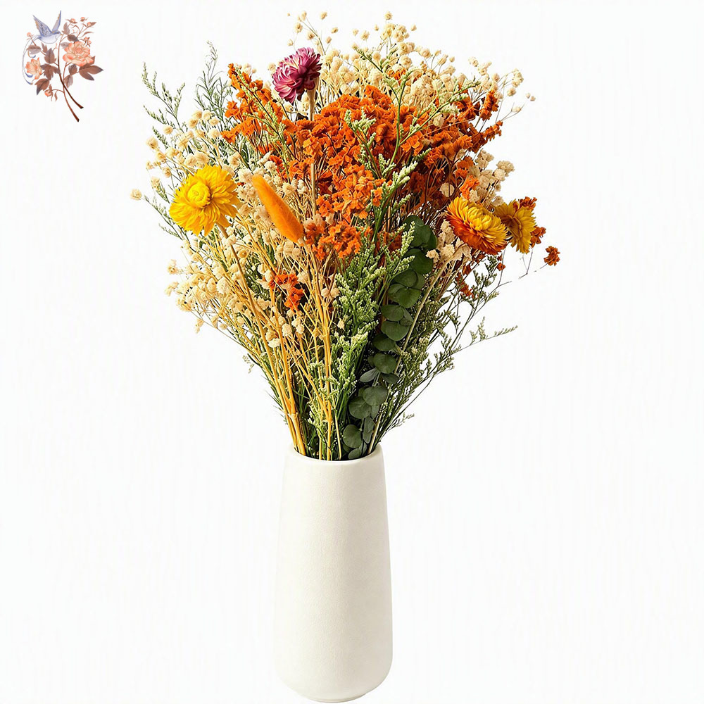 Pampas Grass Decor - Осенний букет из сухоцветов: натуральная оранжевая