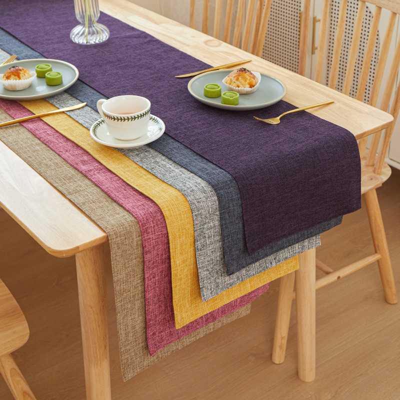 Новый толстый льняной однотонн – обзор и цена Linen Table Runner