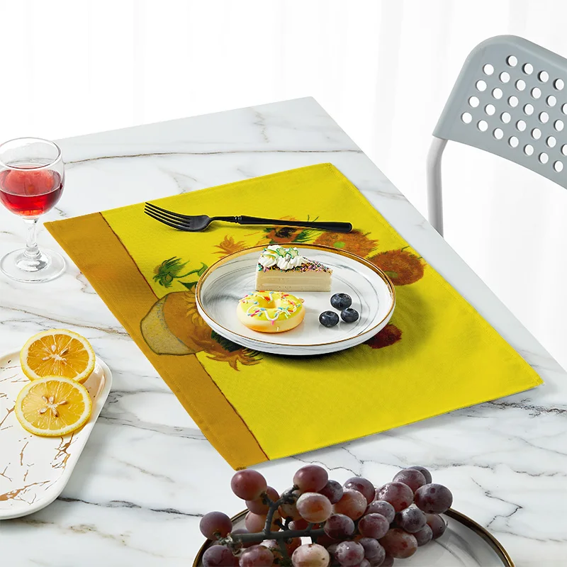 Новый картина маслом Ван Гога, – обзор и цена Linen Table Runner