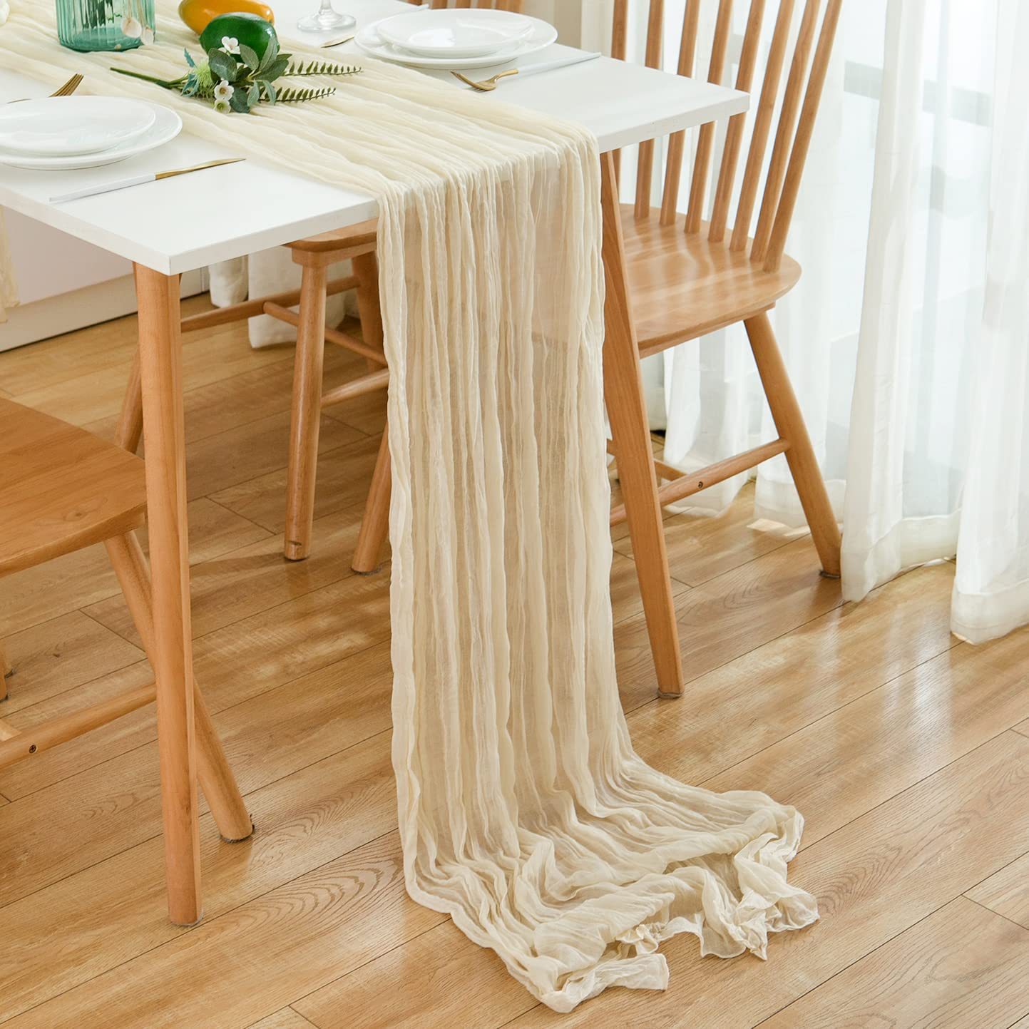 Морщинистая марля, дорожка для – обзор и цена Linen Table Runner