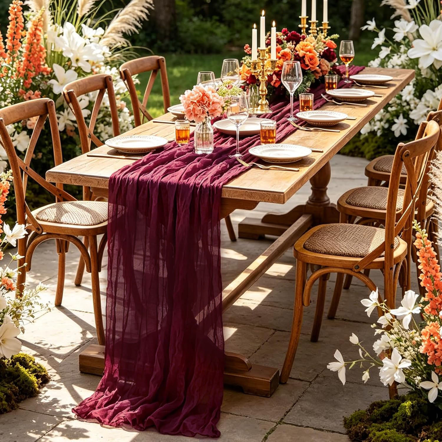 10 шт. марлевых скатертей-доро – обзор и цена Linen Table Runner