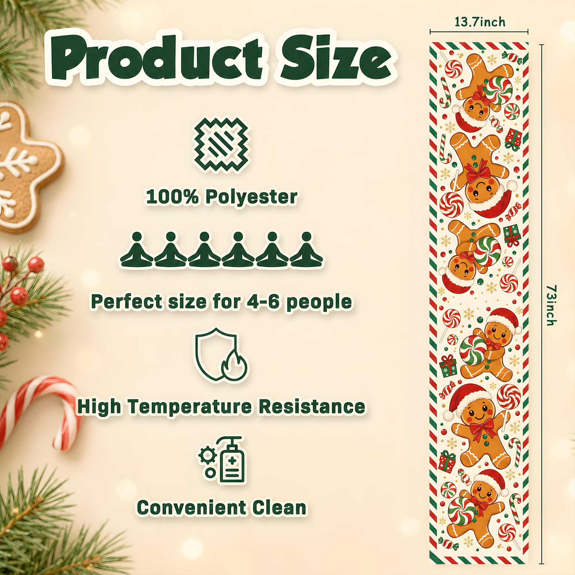 Рождественский дорожка на стол – обзор и цена Linen Table Runner