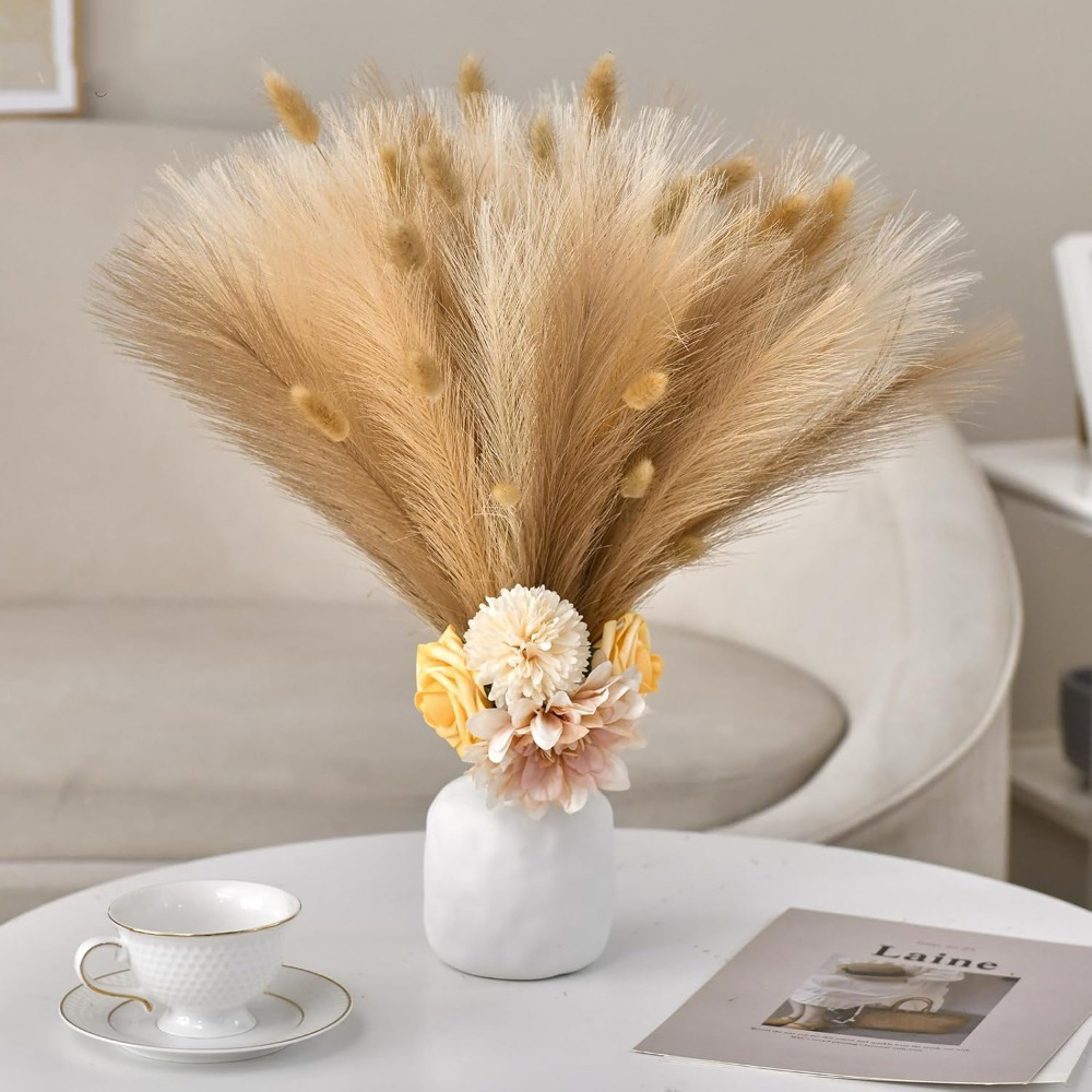 15 шт. Искусственные стебли па – обзор и цена Pampas Grass Decor